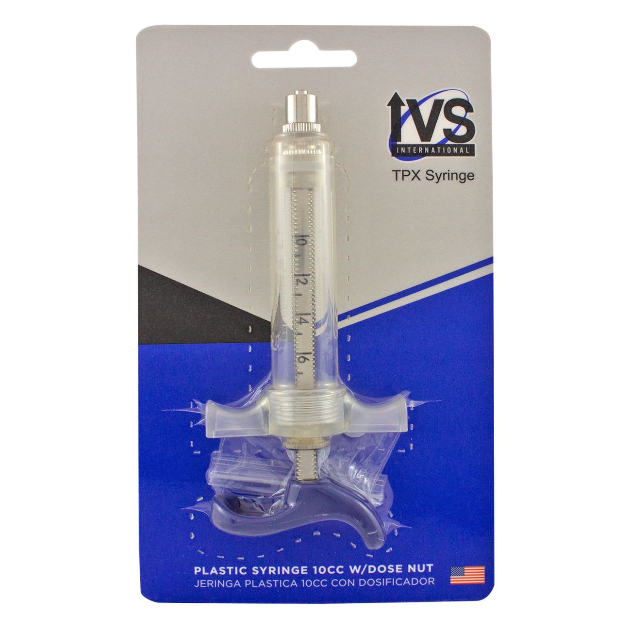 IVS International TPX plastic syringe with dose nut