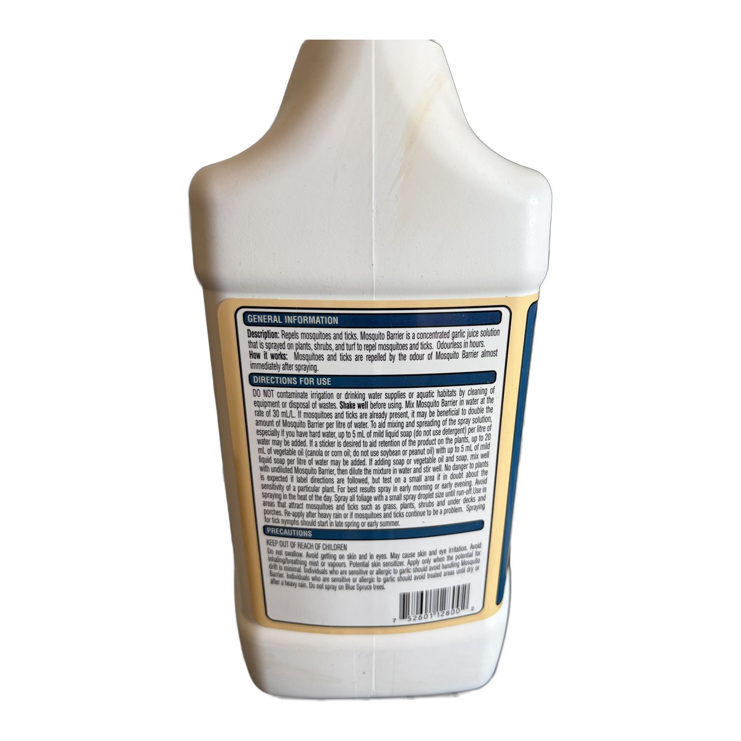 Mosquito Barrier Garlic Mosquito & Tick Repellent 3.79 L