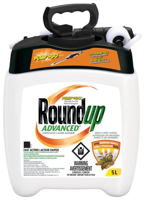 Roundup Advanced Ready-To-Use Grass and Weed Control 5 L jug with Pump N Go sprayer