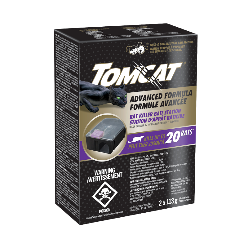 Tomcat Rat Killer Disposable Bait Station Advanced Formula, 2 x 113 g