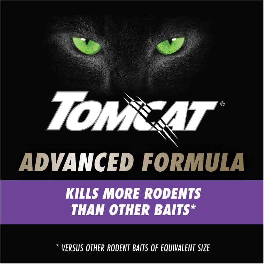 Tomcat Advanced Formula kills more rodents than other baits of equivalent size