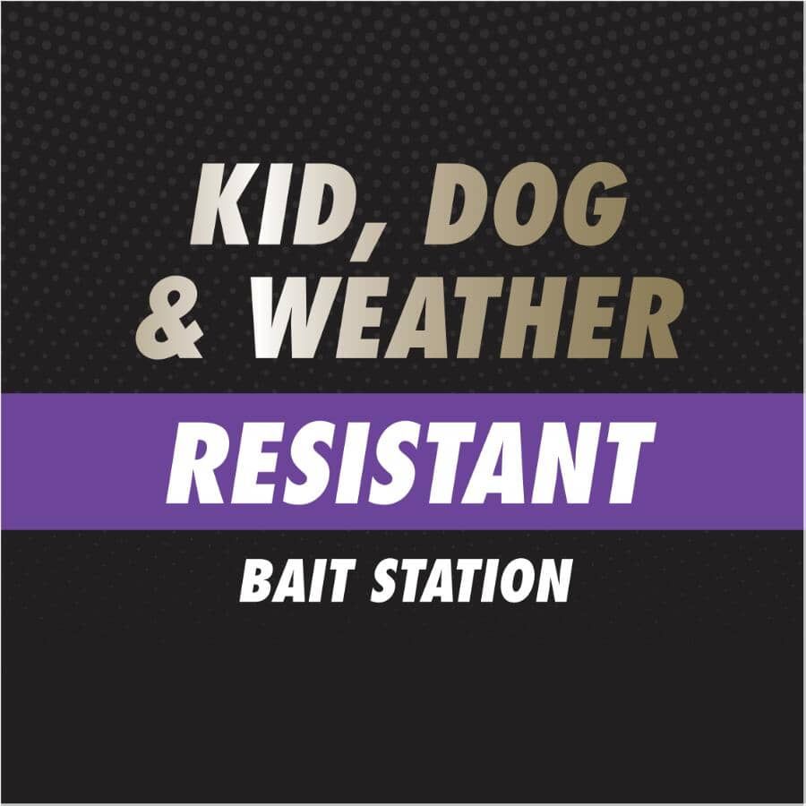 Tomcat disposable mouse bait station is kid, dog and weather resistant