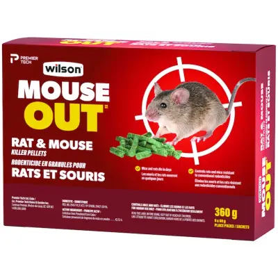 Wilson Mouse Out Rat & Mouse Killer Pellets (6 x 60 g Place Packs)