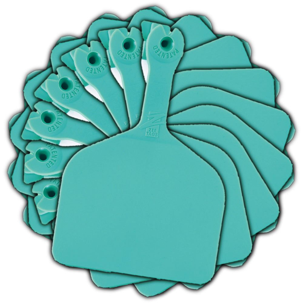 Z Tags Feedlot Blank Tags, 50 Pack (Turquoise)